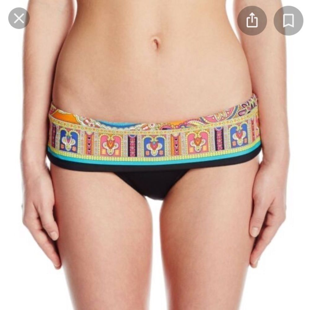 NWT Trina Turk Black Banded Bikini Bottoms